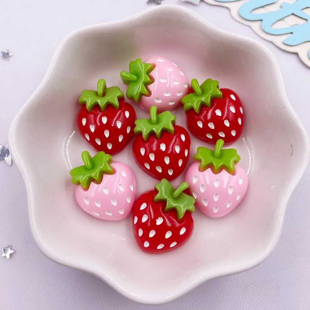 Paradise Jewelry & Watches Llc Miami Reviews - 10PCS Resin Kawaii Colorful Cartoon Strawberry