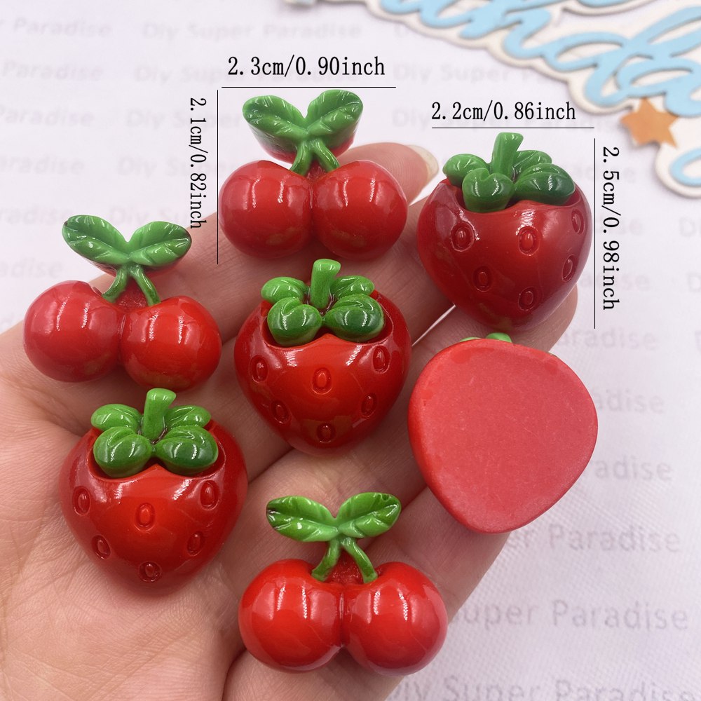 8PCS Resin Kawaii Colorful Red - огляд і ціна Paradise Jewelry & Watches Llc Photos