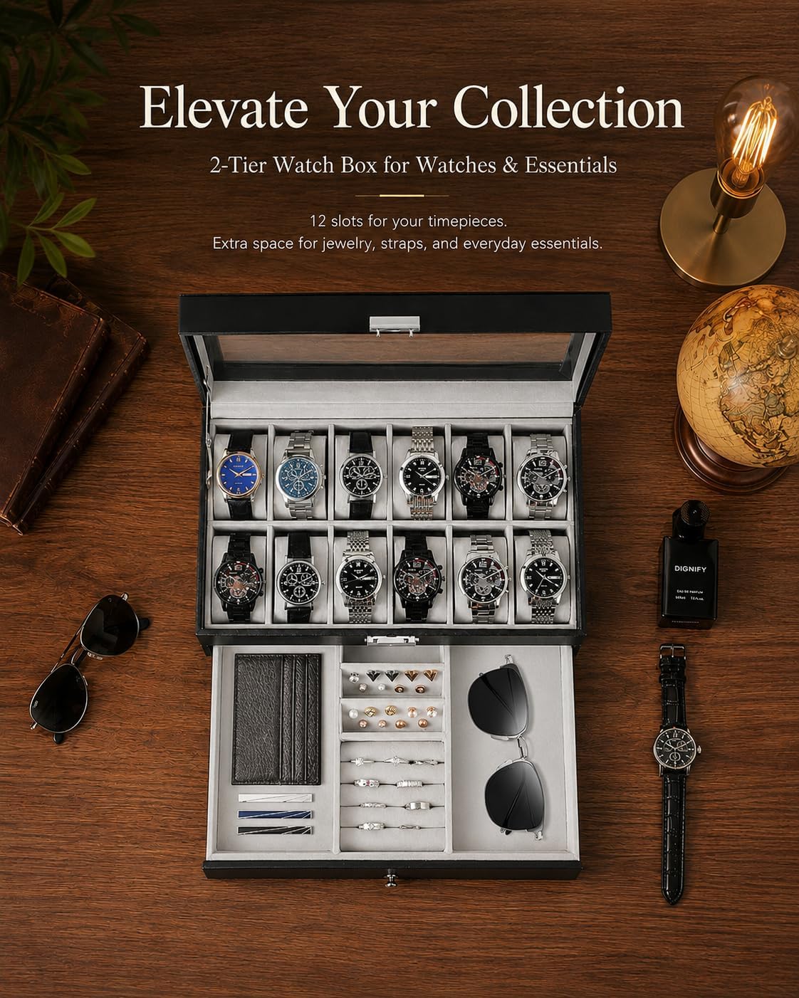 Watch Box Organizer for Men Gi - огляд і ціна Jewelry Box With Watches