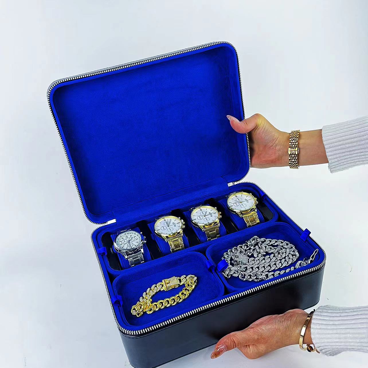 Polyurethane Leather Jewelry T - огляд і ціна Jewelry Box With Watches